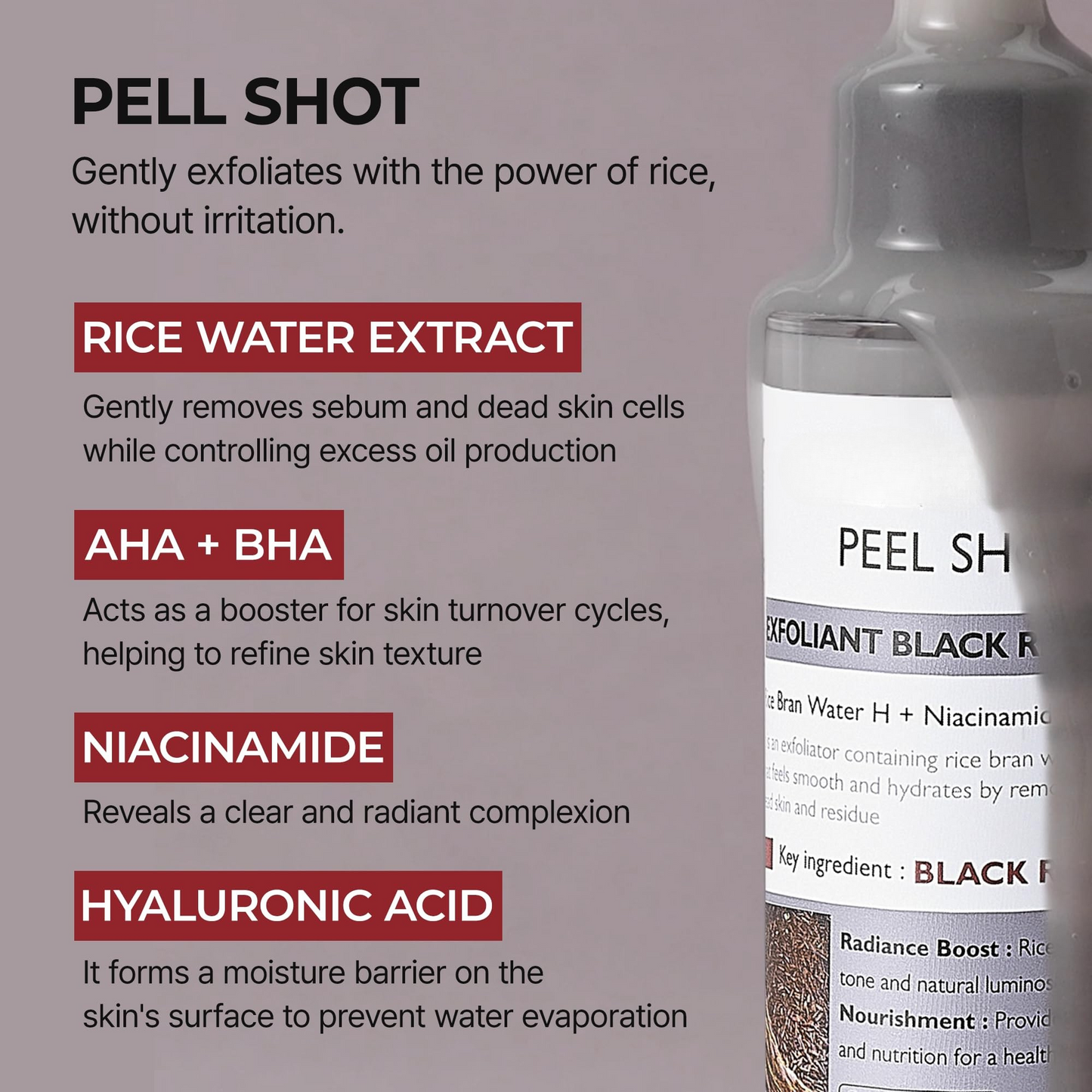 Peel Shot Glow – Black Rice Ampoule